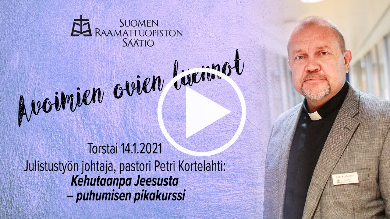 Petri Kortelahden yleisöluento Kehutaanpa Jeesusta Suomen Raamattuopistossa