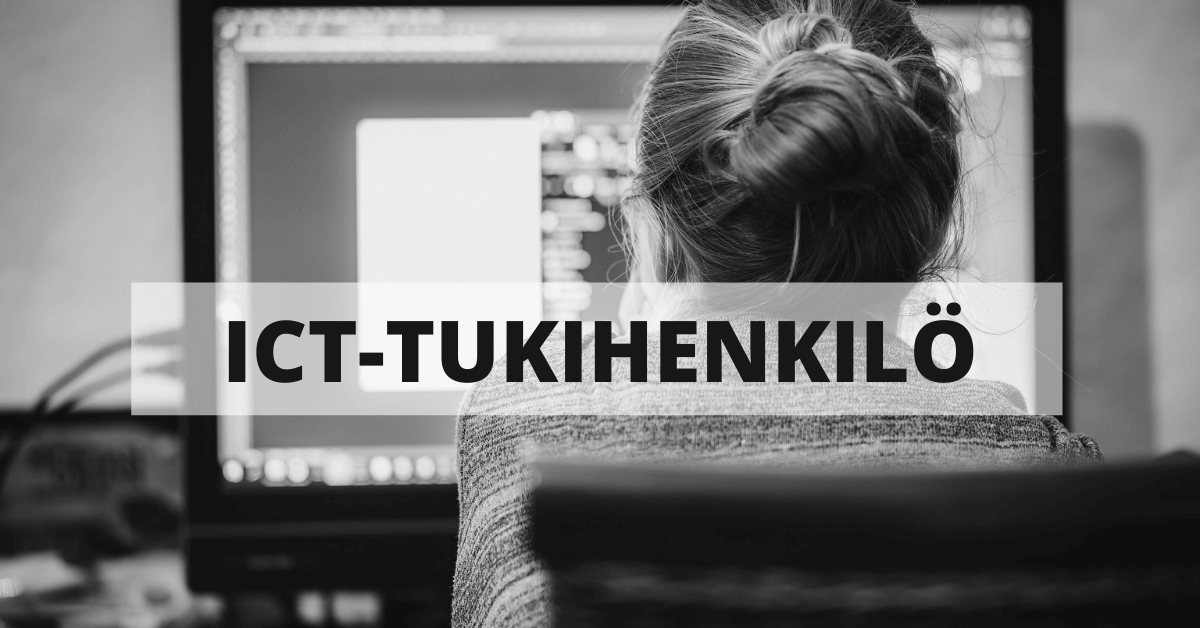 SROS-ICT-tukihenkilo-rekry Nainen työskentelee tietokoneella
