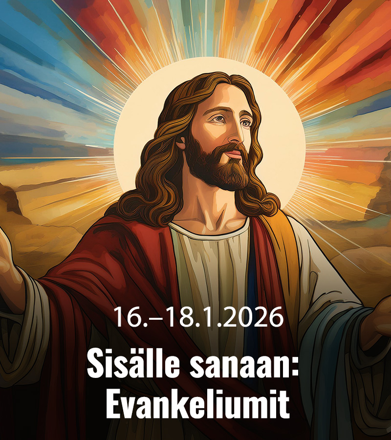 RAAMATTUOPISTO 2026 Sisalle sanaan Evankeliumit 800x900