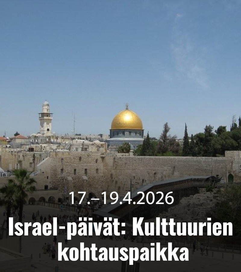 RAAMATTUOPISTO 2026 Israel paivat 800x900