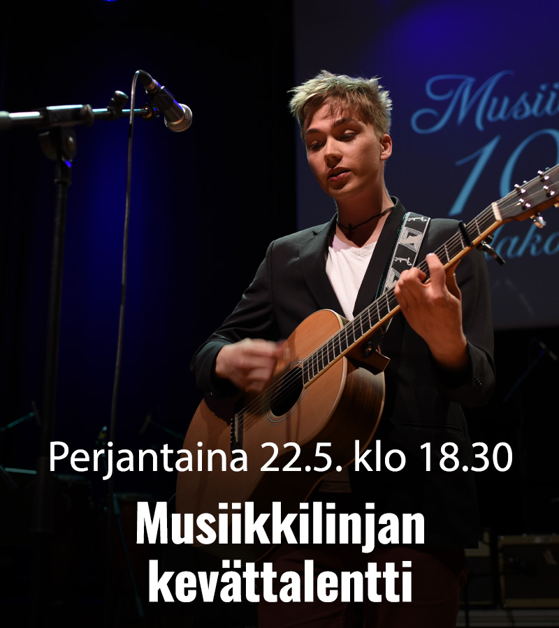 RAAMATTUOPISTO 2026 Musiikkilinjan kevattalentti 800x900