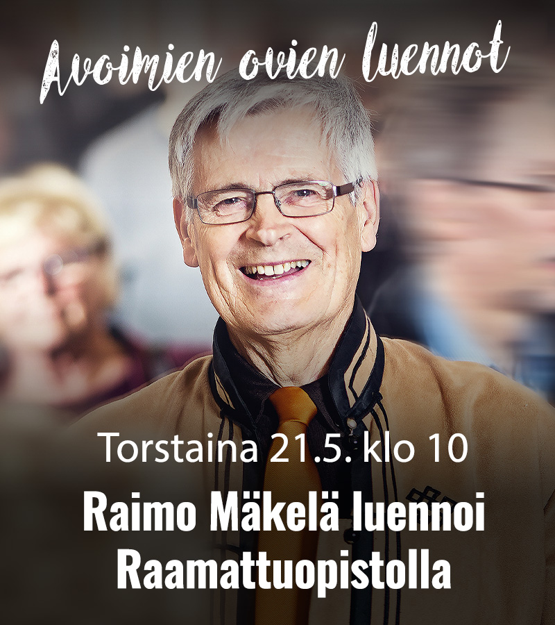 RAAMATTUOPISTO 2026 Raimo Makela Avoimien ovien luennot 800x900