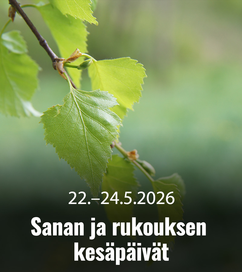 RAAMATTUOPISTO 2026 Sanan ja rukouksen kesapaivat 800x900