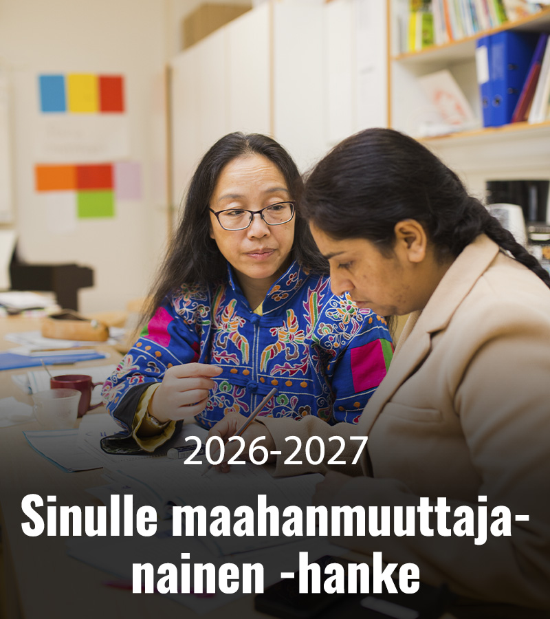 RAAMATTUOPISTO 2026 Sinulle maahanmuuttajanainen hanke 800x900