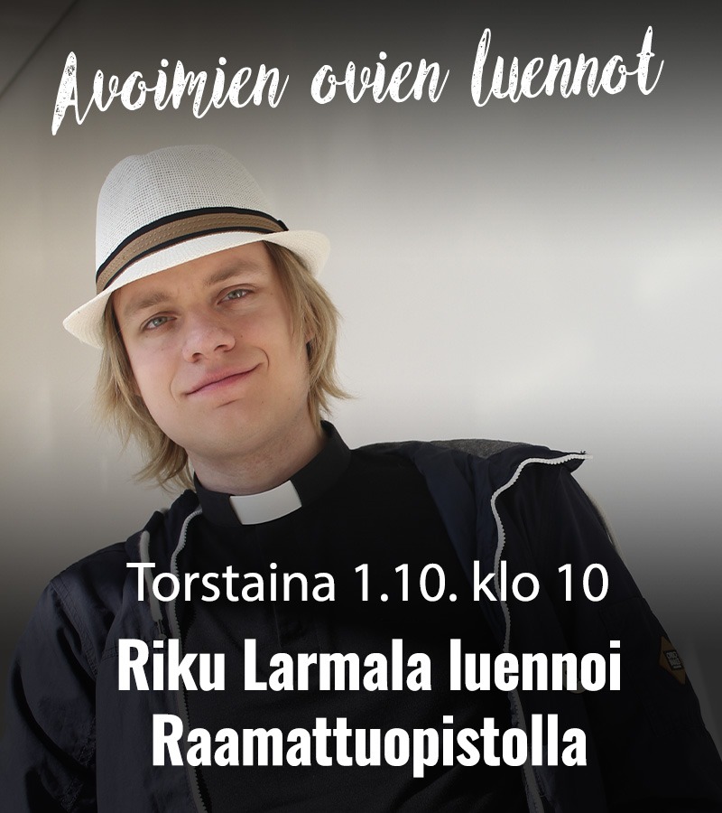 RAAMATTUOPISTO 2026 Riku Larmala Avoimien ovien luennot 800x900